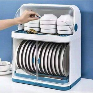 Covered plate rack