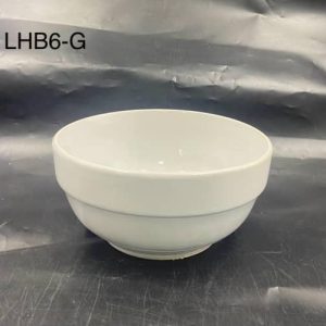 6 inches white soup bowl