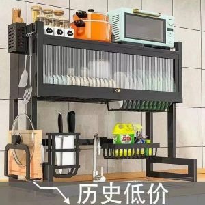 Single layer over the sink plate rack